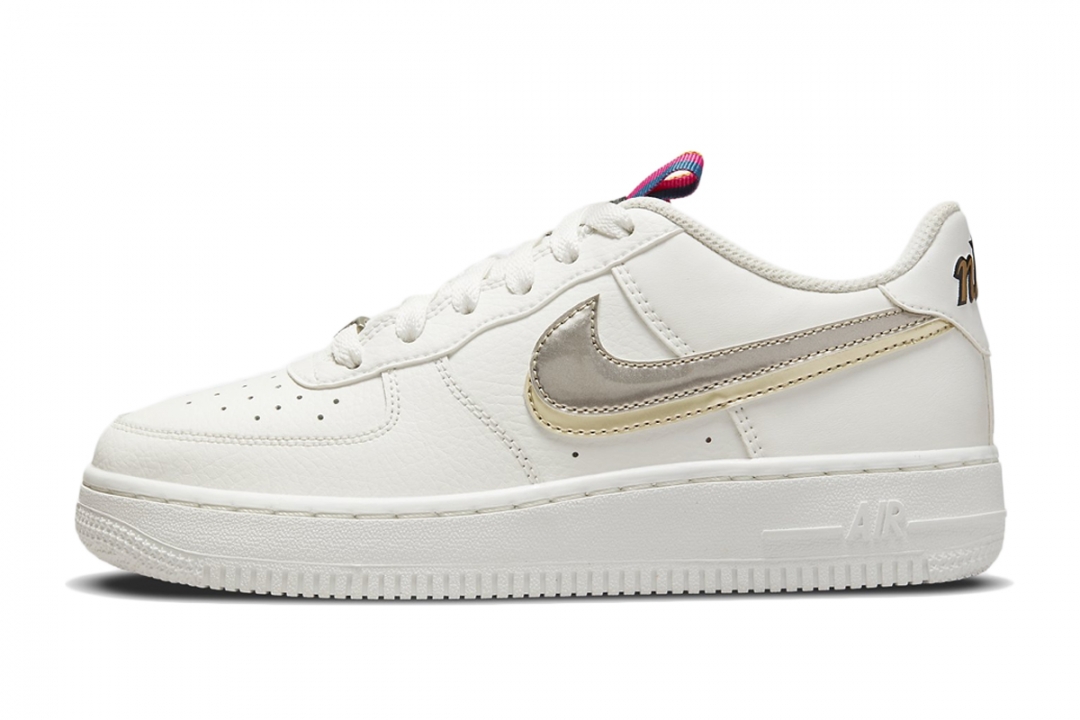 AIR FORCE 1 LV8 DOUBLE SWOOSH SILVER GOLD [DH9595-001]