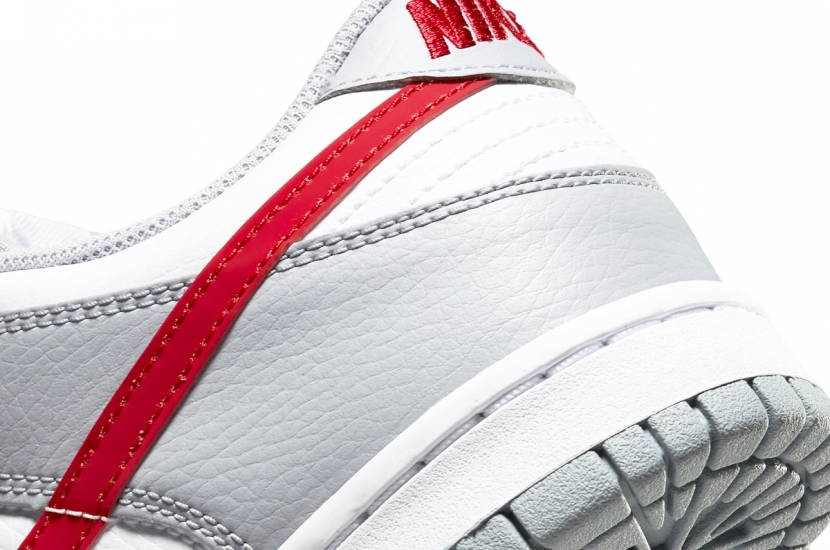 DUNK LOW WHITE GREY RED GS [DV7149-001]