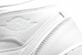 AIR JORDAN 1 MID TRIPLE WHITE 2023 GS [554725-136] 