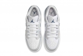 AIR JORDAN 1 LOW MIDNIGHT NAVY NEUTRAL GREY [553560-146]