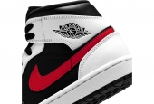 AIR JORDAN 1 MID BLACK CHILE RED WHITE [554724-075]