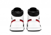 AIR JORDAN 1 MID BLACK CHILE RED WHITE [554724-075]