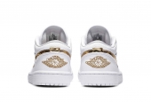 AIR JORDAN 1 LOW WHITE METALLIC GOLD W [CZ4776-100]