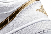 AIR JORDAN 1 LOW WHITE METALLIC GOLD W [CZ4776-100]