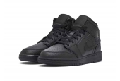 AIR JORDAN 1 MID TRIPLE BLACK [554725-091]