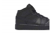 AIR JORDAN 1 MID TRIPLE BLACK [554725-091]