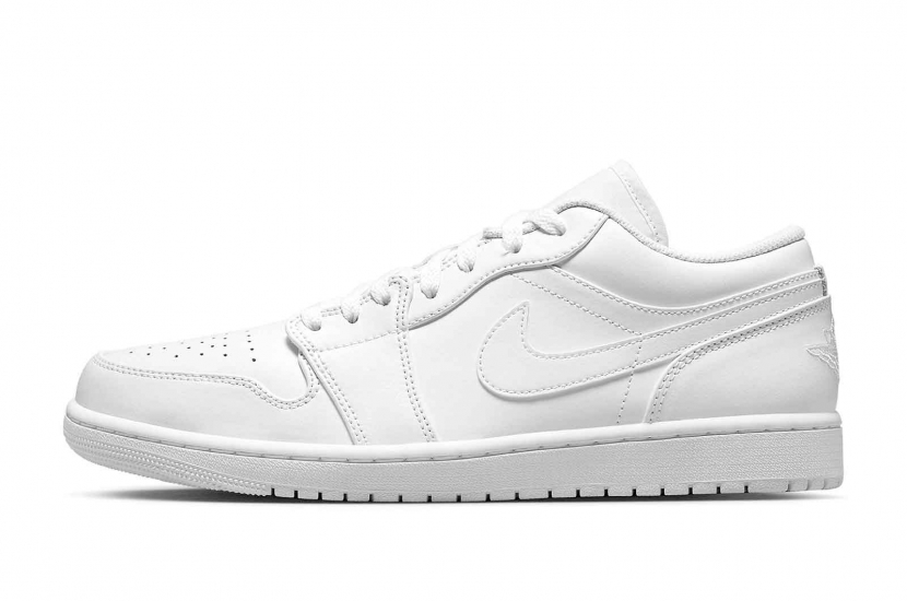 AIR JORDAN 1 LOW TRIPLE WHITE M [553558-136]
