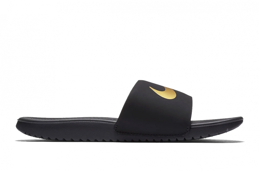 NIKE KAWA SLIDE BLACK GOLD [819352-003] 