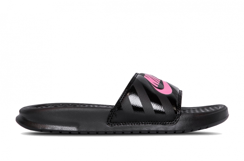 NIKE BENASSI BLACK VIVID PINK [343881-061]