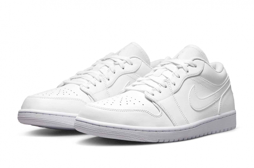 AIR JORDAN 1 LOW TRIPLE WHITE M [553558-136]