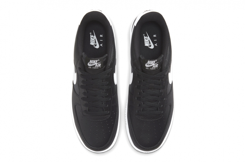 AIR FORCE 1 BLACK WHITE PEBBLED LEATHER [CT2302-002]