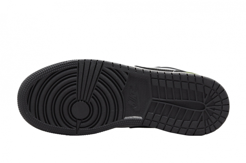 AIR JORDAN 1 LOW WHITE BLACK GREEN GS [DO8244-003]