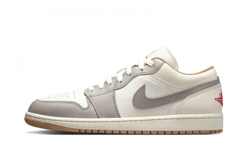 AIR JORDAN 1 LOW RED COLLEGE GREY [553558-169]