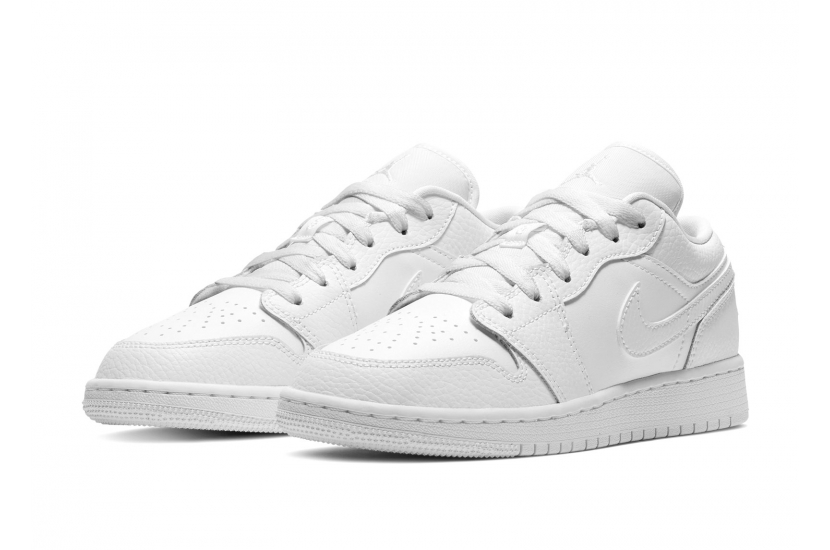 AIR JORDAN 1 LOW TRIPLE WHITE GS [553560-136]