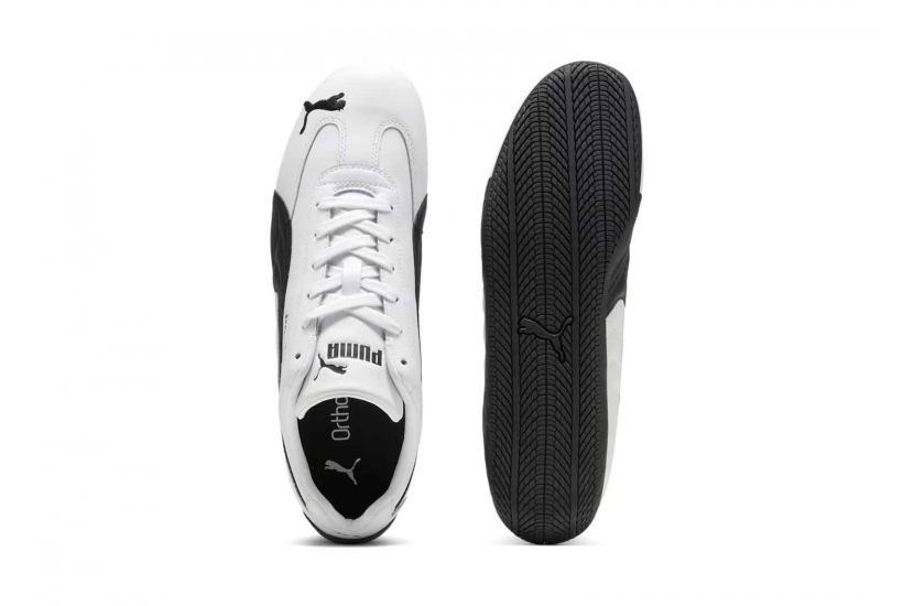 PUMA SPEEDCAT LEATHER WHITE BLACK [401603-02]
