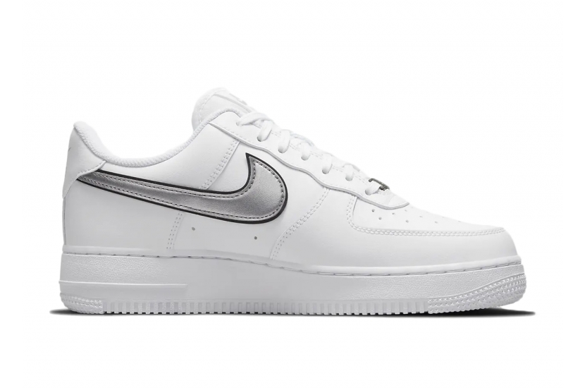 AIR FORCE 1 LOW '07 ESSENTIAL WHITE METALLIC SILVER BLACK W [DD1523-100]