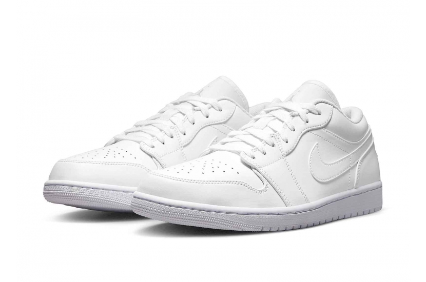 AIR JORDAN 1 LOW TRIPLE WHITE M [553558-136]