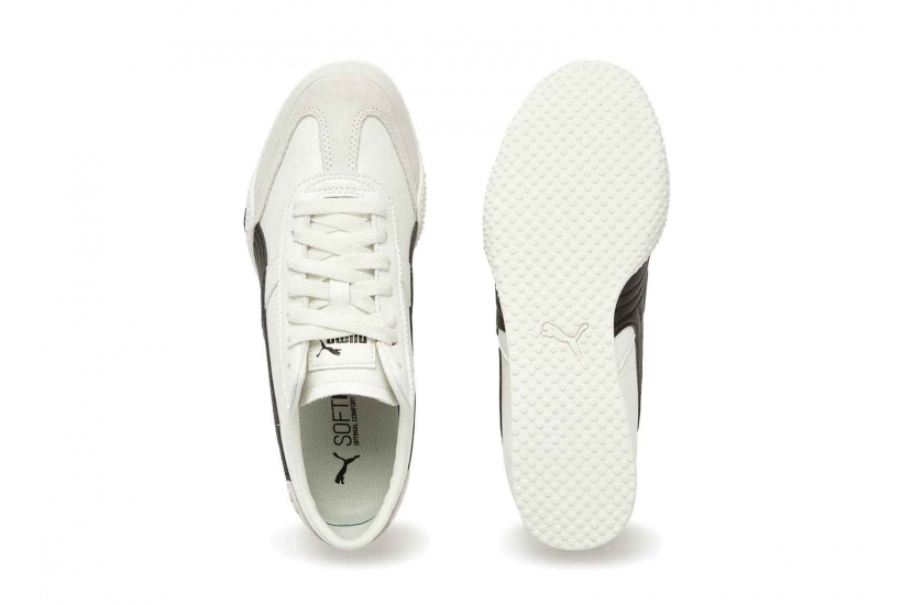 PUMA BELLA UT LEATHER WARM WHITE BLACK [405256-01]
