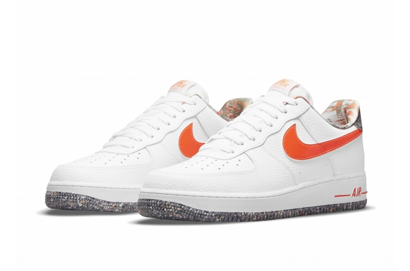 AIR FORCE 1 LV7 GS WHITE TOTAL ORANGE CRATER [DN8016-100]